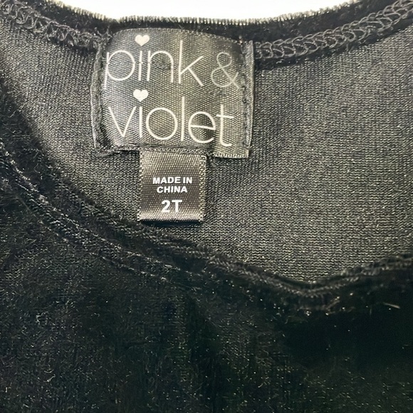 Little Girl 2T Velvet Holiday Short Sleeve Ribbon Accent Dress Celebration Baby - Picture 5 of 5